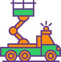 ladder vrachtauto creatief icoon ontwerp vector