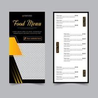 voedsel folder voor restaurant menu kaart ontwerp, Koken recept voor snel voedsel, hamburger of cocktail partij, voedsel poster bedrijf dl folder sjabloon vector