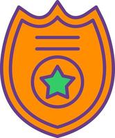 Politie insigne creatief icoon ontwerp vector