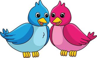 liefde vogelstand tekenfilm gekleurde clip art illustratie vector