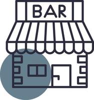 bar winkel creatief icoon ontwerp vector