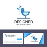 creatief bedrijf kaart en logo sjabloon overeenkomst duif vriendschap harmonie pacifisme vector illustratie