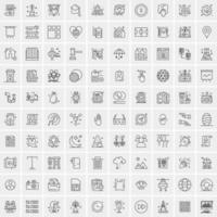 100 bedrijf pictogrammen voor web en afdrukken materiaal vector