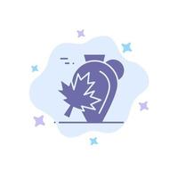 pot herfst Canada blad esdoorn- blauw icoon Aan abstract wolk achtergrond vector