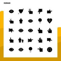 25 menselijk icoon reeks solide glyph icoon vector illustratie sjabloon voor web en mobiel ideeën voor bedrijf bedrijf