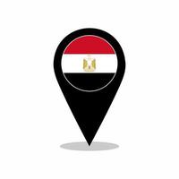Egypte land vlag vector met plaats pin ontwerp