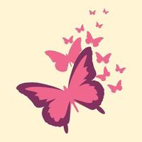 achtergrond vector ontwerp met vlinder ornament voor sociaal media sjabloon