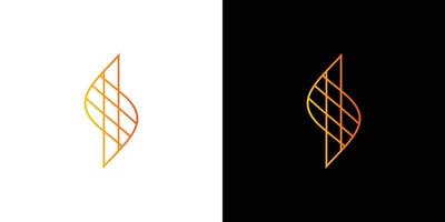 uniek en modern s logo ontwerp 2 vector
