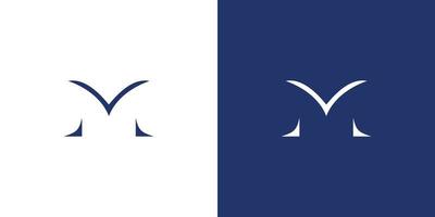 eenvoudig en modern letter m initialen logo-ontwerp vector