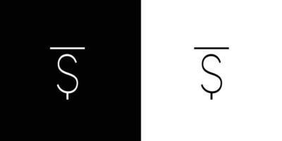 gemakkelijk en modern brief ts initialen logo ontwerp vector