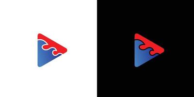 uniek en modern Speel en Golf symbool combinatie logo ontwerp vector