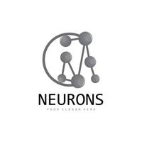 neuron logo, molecuul logo ontwerp, vector en, sjabloon illustratie