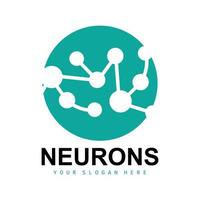 neuron logo, molecuul logo ontwerp, vector en, sjabloon illustratie