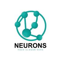 neuron logo, molecuul logo ontwerp, vector en, sjabloon illustratie