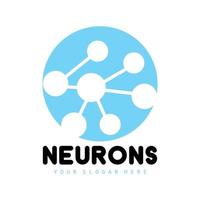 neuron logo, molecuul logo ontwerp, vector en, sjabloon illustratie