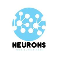 neuron logo, molecuul logo ontwerp, vector en, sjabloon illustratie