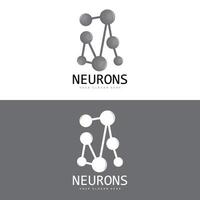 neuron logo, molecuul logo ontwerp, vector en, sjabloon illustratie