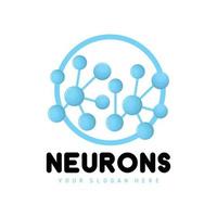 neuron logo, molecuul logo ontwerp, vector en, sjabloon illustratie