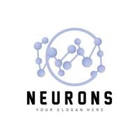 neuron logo, molecuul logo ontwerp, vector en, sjabloon illustratie