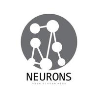 neuron logo, molecuul logo ontwerp, vector en, sjabloon illustratie