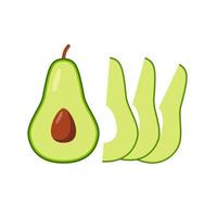avocado vector icoon geïsoleerd Aan wit achtergrond, vlak, tekenfilm stijl. voor web ontwerp en afdrukken. eps 10