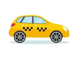 geel taxi. taxi onderhoud concept. vector illustratie in vlak stijl