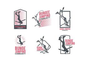 Bungee jump logo sjabloon vector