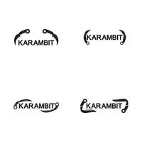 karambit mes icoon logo ontwerp vector sjabloon