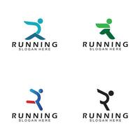 brief r voor rennen logo ontwerp combinatie brief r en mensen vector