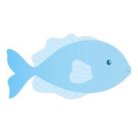 schattig zee dier illustratie met helling kleur vector