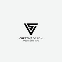 v s minimalistische en modern vector logo ontwerp geschikt voor bedrijf en merken