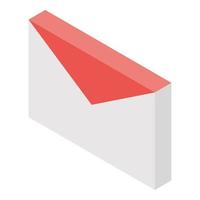 mail icoon, isometrische stijl vector