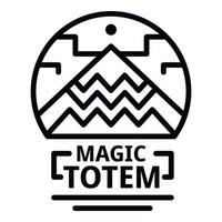 magie totem icoon, schets stijl vector