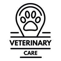 veterinair zorg logo, schets stijl vector