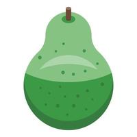 groen avocado icoon, isometrische stijl vector