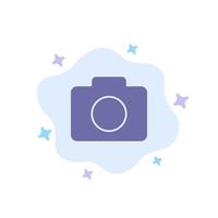 instagram camera beeld blauw icoon Aan abstract wolk achtergrond vector