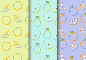 Gratis Leuke Fruitpatronen vector