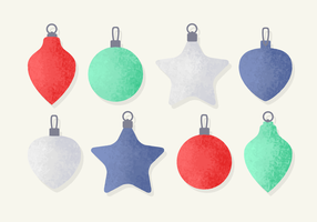 Gratis Christmas Baubles Decorations vector