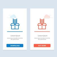 doos geschenk succes beklimmen blauw en rood downloaden en kopen nu web widget kaart sjabloon vector