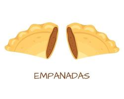 empanadas. populair Latijns Amerikaans snel voedsel. vector illustratie