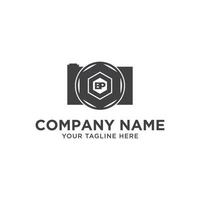 camera lens fotografie studio logo branding vector