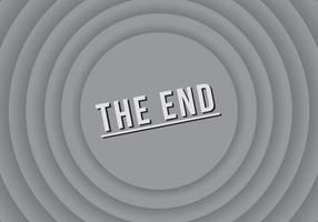 De End Silent Film Screen Vector