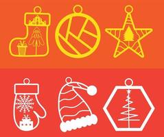 Kerstmis decoratie ornamenten elementen vector ontwerp