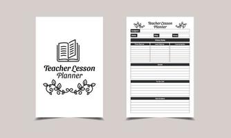 leraar les ontwerper kdp interieur. les ontwerper logboek voor leerzaam organisaties. leraren les en taak organisator vector