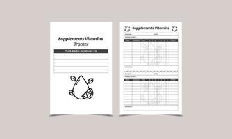 supplementen en vitamines tracker kdp interieur vector