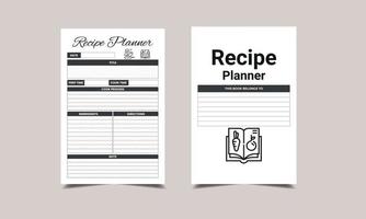recept planner. maaltijd planning en boodschappen lijst. gemakkelijk plan uit van uw wekelijks maaltijden voor ontbijt, lunch en diner. gemakkelijk Doorzichtig vector illustratie ontwerp
