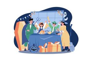 halloween illustratie concept. vlakke afbeelding geïsoleerd op een witte achtergrond vector