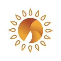 zonnestraal geel oranje zon vector icoon logo vector ontwerp illustraties