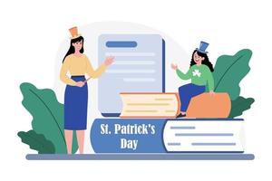 st. patrick dag illustratie concept. vlakke afbeelding geïsoleerd op een witte achtergrond vector