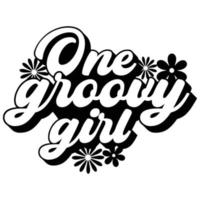 groovy citaten typografie zwart en wit voor afdrukken vector